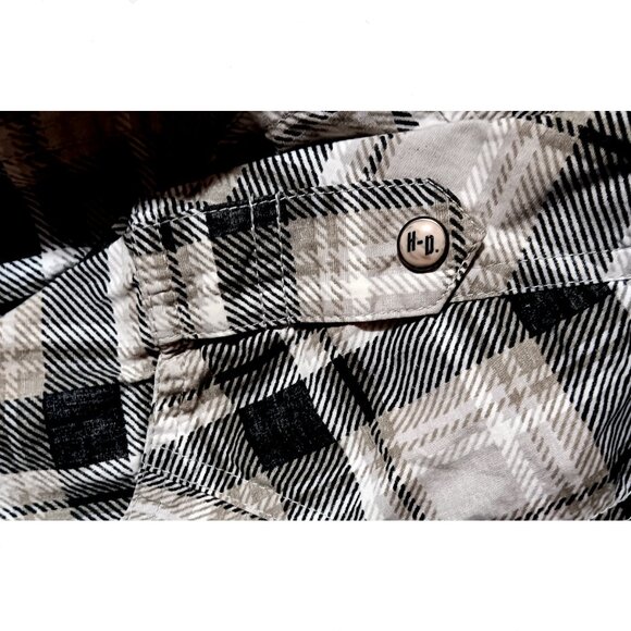 Harley Davidson Shirt Mens Sz L plaid patches snaps - Picture 6 of 8